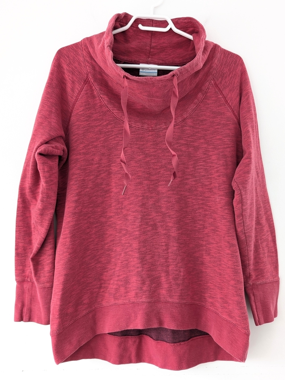 Columbia Sportswear Rose Berry Cowl Neck Sweatshirt Athleisure Cozy Core ~ Large